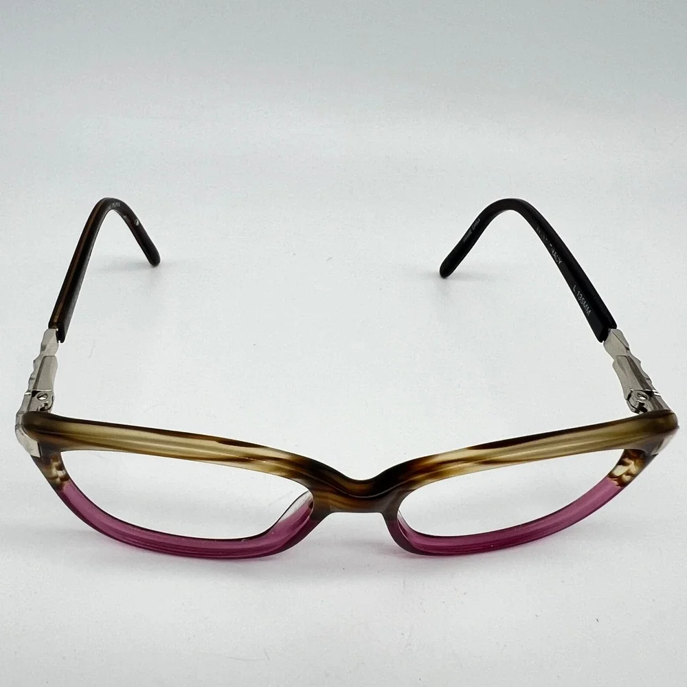 Ellen Tracy CV Dhaka Brown Pink Rhinestone 52mm 16 135 Women Eyeglass Frame Only